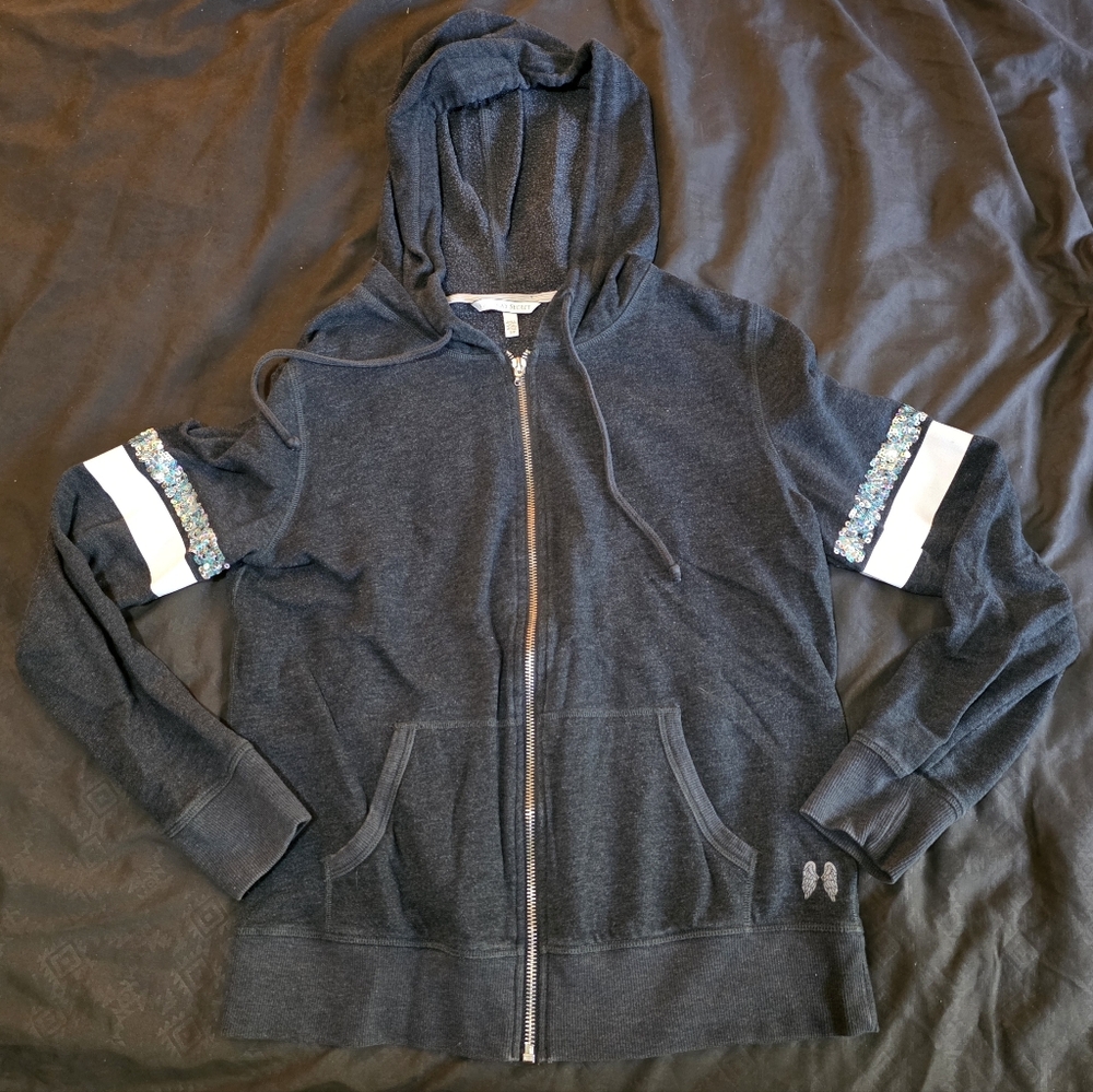 Victoria's Secret Charcoal Zip-Up Hoodie